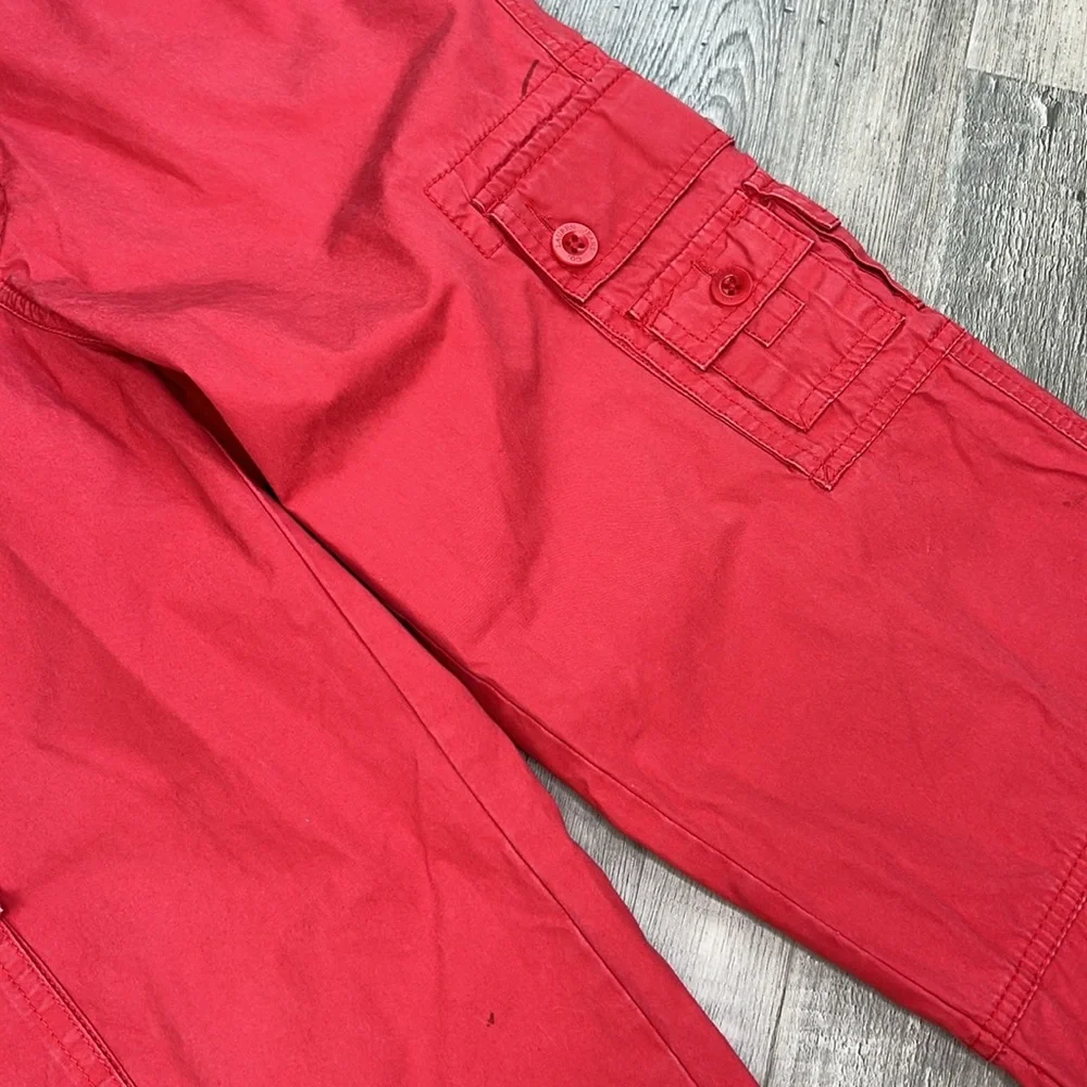 Ralph Lauren Red Cargo Cropped Pants 4